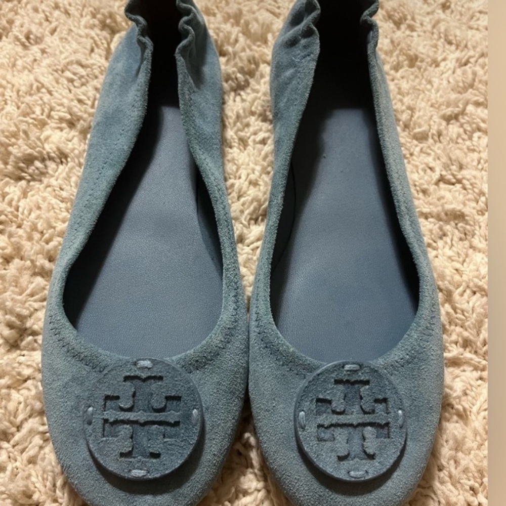 Tory Burch MINNIE TRAVELER Ballet flats steel blue suede. 10.5 - Picture 5 of 6